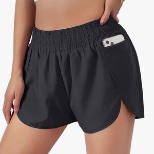 NWT Black Athletic Shorts with Pockets, Size L